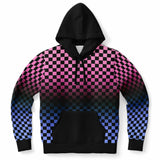 Omnisexual Pride Black Contrast Checkered Pullover Hoodie Fashion Hoodie - AOP PRIDE MODE