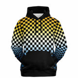 Aroace Pride Black Contrast Checkered Pullover Hoodie