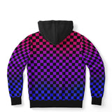 Bisexual Pride Black Contrast Checkered Pullover Hoodie Fashion Hoodie - AOP PRIDE MODE