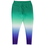 Gay MLM Vincian Pride Ombre High-Waist Plus Leggings Plus Size Legging - AOP PRIDE MODE