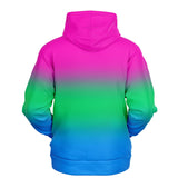 Polysexual Pride Ombre Pullover Hoodie Fashion Hoodie - AOP PRIDE MODE
