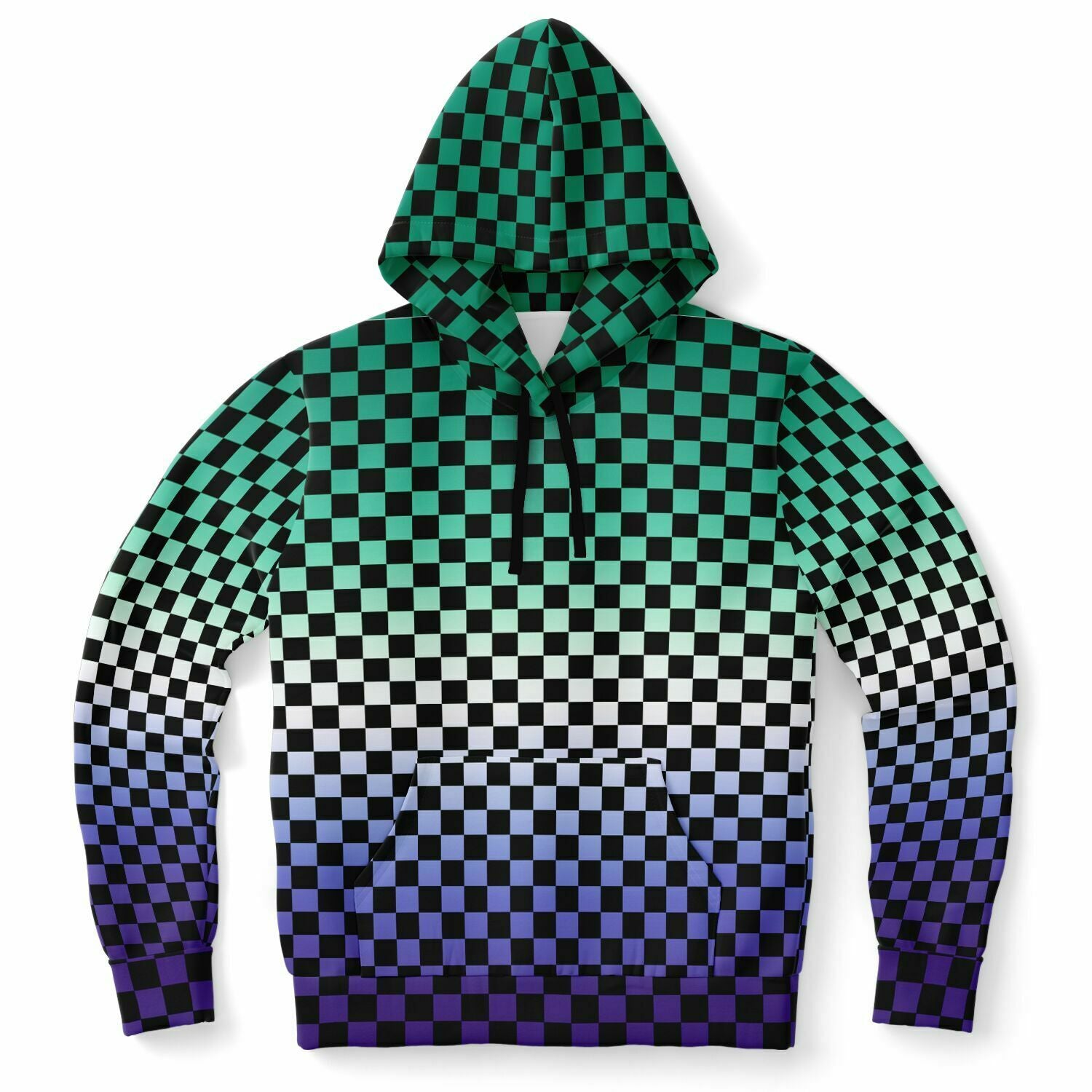 Gay Vincian Pride Black Checkered Pullover Hoodie Pullover Hoodie PRIDE MODE