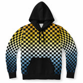 Aroace Pride Black Contrast Checkered Pullover Hoodie Pullover Hoodie PRIDE MODE