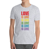 Rainbow Love is Love Tee Tees PRIDE MODE