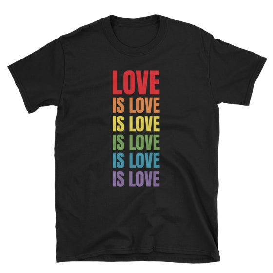 Rainbow Love is Love Tee Tees PRIDE MODE