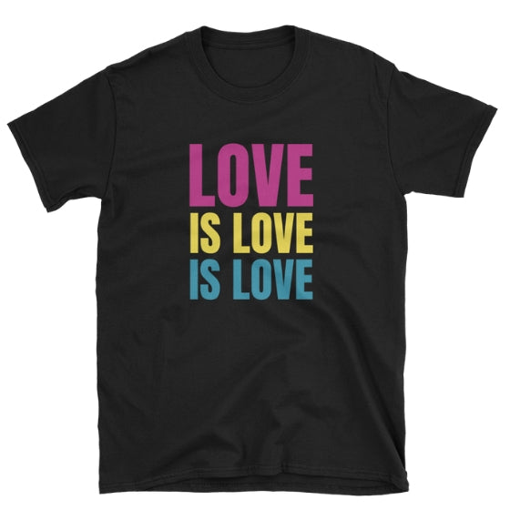 Pansexual Love is Love Tee Tees PRIDE MODE