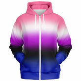 Genderfluid Pride Ombre Full-Zip Hoodie Full-Zip Hoodie PRIDE MODE