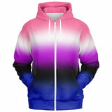 Genderfluid Pride Ombre Full-Zip Hoodie Full-Zip Hoodie PRIDE MODE