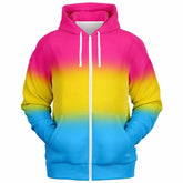 Pansexual Pride Ombre Full-Zip Hoodie Full-Zip Hoodie PRIDE MODE
