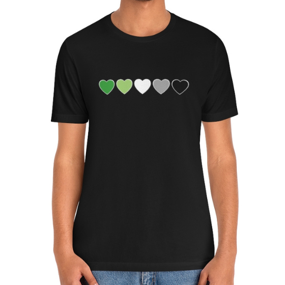 Aromantic Hearts Tee Tees PRIDE MODE