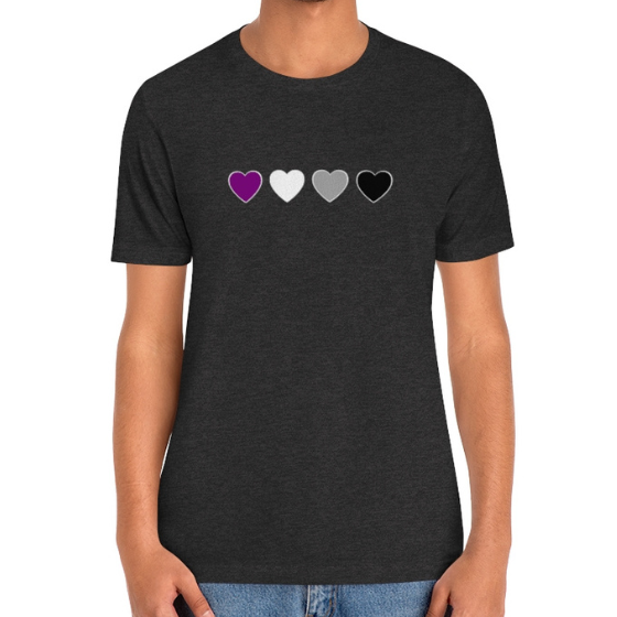 Asexual Hearts Tee Tees PRIDE MODE