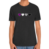 Asexual Hearts Tee Tees PRIDE MODE