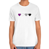 Asexual Hearts Tee Tees PRIDE MODE