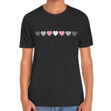Demigirl Hearts Tee Tees PRIDE MODE