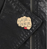 Fight Like a Girl Pin Pin PRIDE MODE