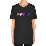 Genderfluid Hearts Tee Tees PRIDE MODE