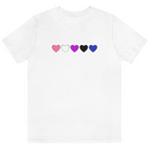Genderfluid Hearts Tee Tees PRIDE MODE