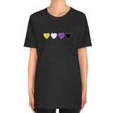 Non-binary Hearts Tee Tees PRIDE MODE