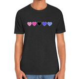 Omnisexual Hearts Tee Tees PRIDE MODE