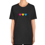 Pansexual Hearts Tee Tees PRIDE MODE