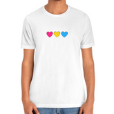 Pansexual Hearts Tee Tees PRIDE MODE