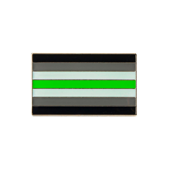 Agender Pride Rectangle Enamel Pin Pin PRIDE MODE