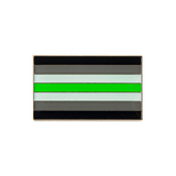Agender Pride Rectangle Enamel Pin Pin PRIDE MODE