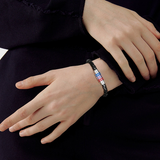 Bisexual Pride Leather Rope Bracelet Bracelets PRIDE MODE