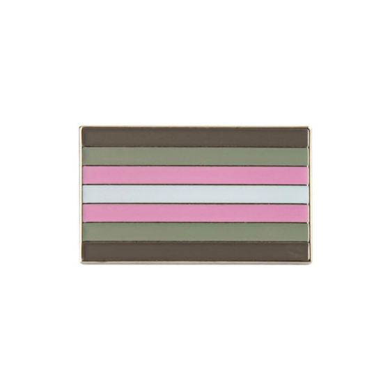 Demigirl Pride Rectangle Enamel Pin Pin PRIDE MODE