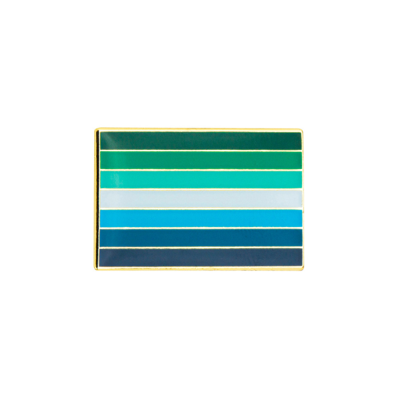Gay MLM Vincian Pride Rectangle Enamel Pin Pin PRIDE MODE