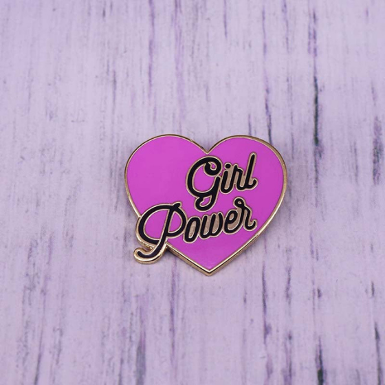 Girl Power Heart Enamel Pin Pin PRIDE MODE
