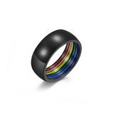 Hidden Rainbow Inner-Striped Ring Ring PRIDE MODE