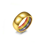 Hidden Rainbow Inner-Striped Ring Ring PRIDE MODE