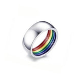 Hidden Rainbow Inner-Striped Ring Ring PRIDE MODE