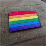 LGBTQIA+ Rainbow Pride Velcro Embroidered Patch Embroidered Patch PRIDE MODE