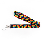 Rainbow Hearts Pride Keychain Lanyard Lanyard PRIDE MODE