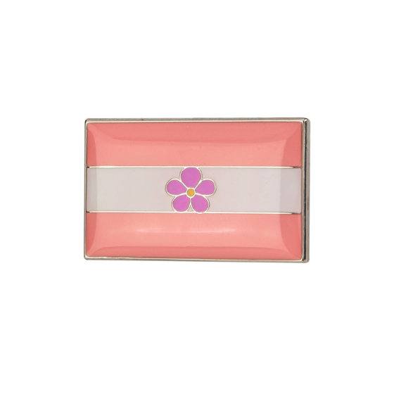 Sapphic Pride Rectangle Enamel Pin Pin PRIDE MODE