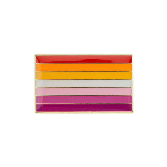 Inclusive Lesbian Pride Rectangle Enamel Pin Pin PRIDE MODE