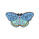 Pronoun Butterfly Enamel Pin Pin PRIDE MODE