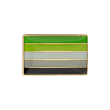 Aromantic Pride Rectangle Enamel Pin Pin PRIDE MODE