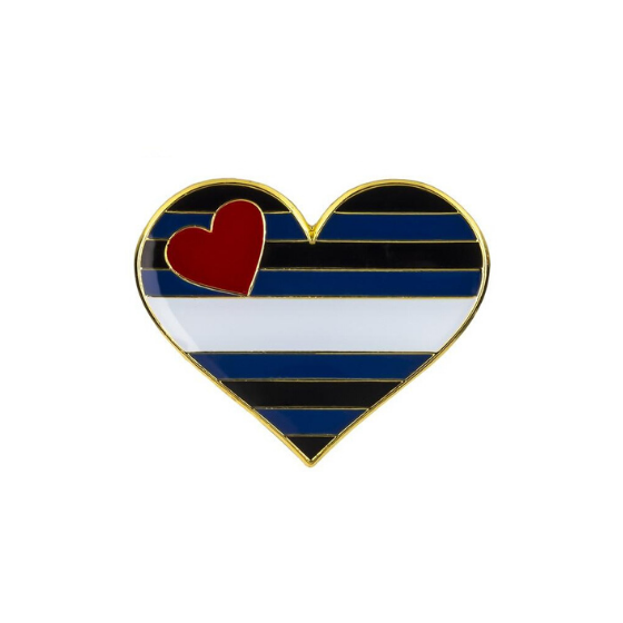 Leather Pride Heart Enamel Pin Pin PRIDE MODE