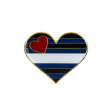 Leather Pride Heart Enamel Pin Pin PRIDE MODE