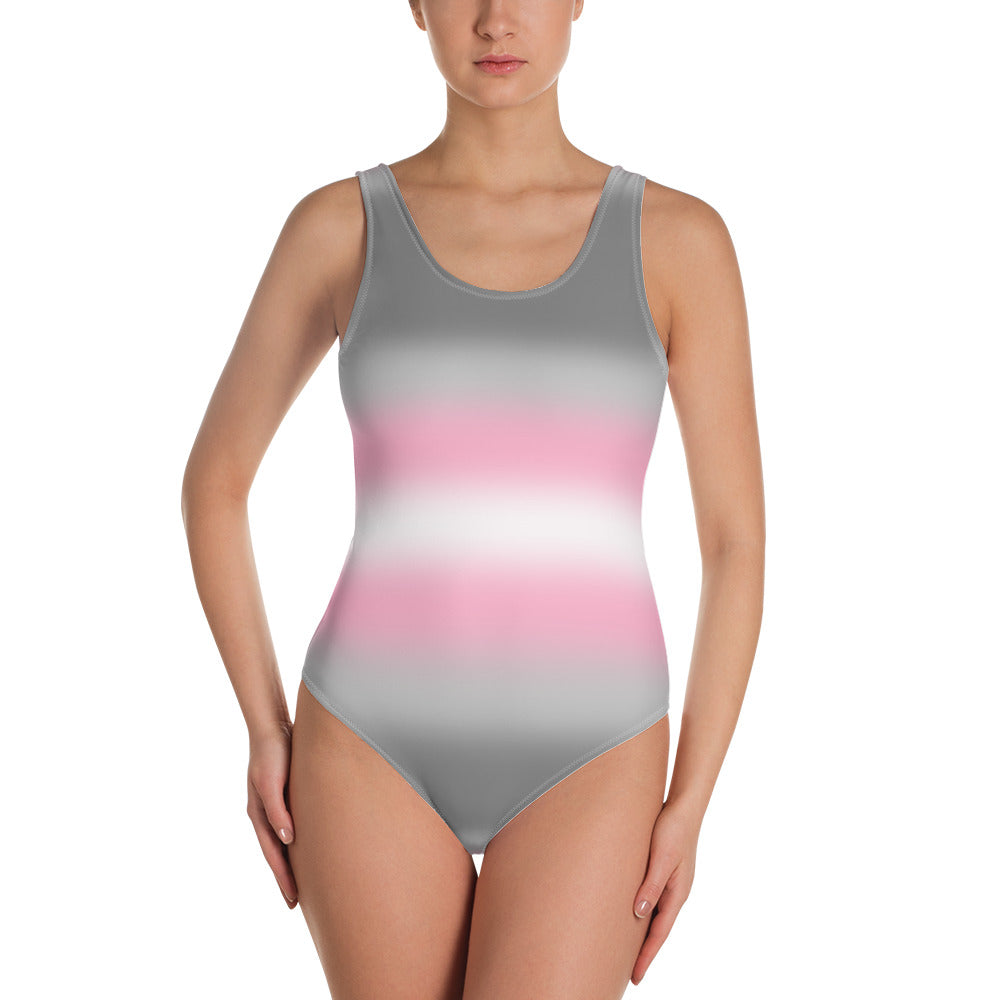 Demigirl Pride Ombre Open-back Swimsuit One-piece Swimsuit PRIDE MODE