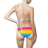 Pansexual Pride Ombre String Bikini One-piece Swimsuit PRIDE MODE