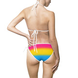 Pansexual Pride Ombre String Bikini One-piece Swimsuit PRIDE MODE