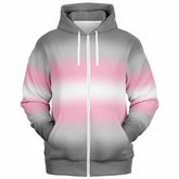 Demigirl Pride Ombre Full-Zip Hoodie Full-Zip Hoodie PRIDE MODE