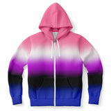 Genderfluid Pride Ombre Full-Zip Hoodie Full-Zip Hoodie PRIDE MODE