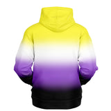 Non-binary Pride Ombre Pullover Hoodie Pullover Hoodie PRIDE MODE