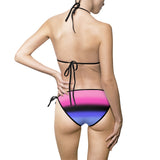 Omnisexual Pride Ombre String Bikini One-piece Swimsuit PRIDE MODE
