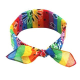 Rainbow Paisley Stripe Bandana Bandana PRIDE MODE